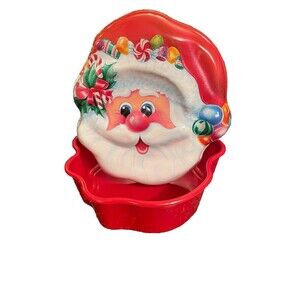 Vintage Santa Clause Candy Plastic Candy Container Candy Christmas